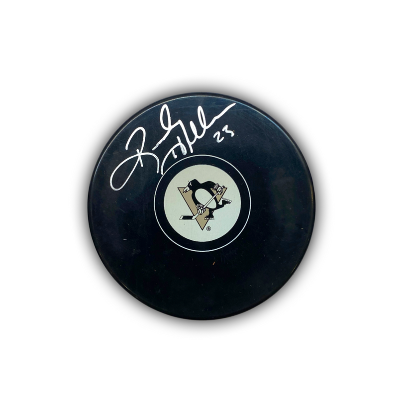 Randy Hillier Signed Pittsburgh Penguins Hockey Puck