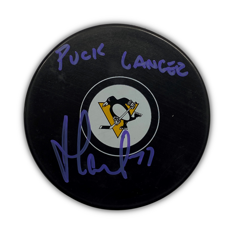 Jeff Carter Signed, Inscribed "Puck Cancer" Pittsburgh Penguins Puck