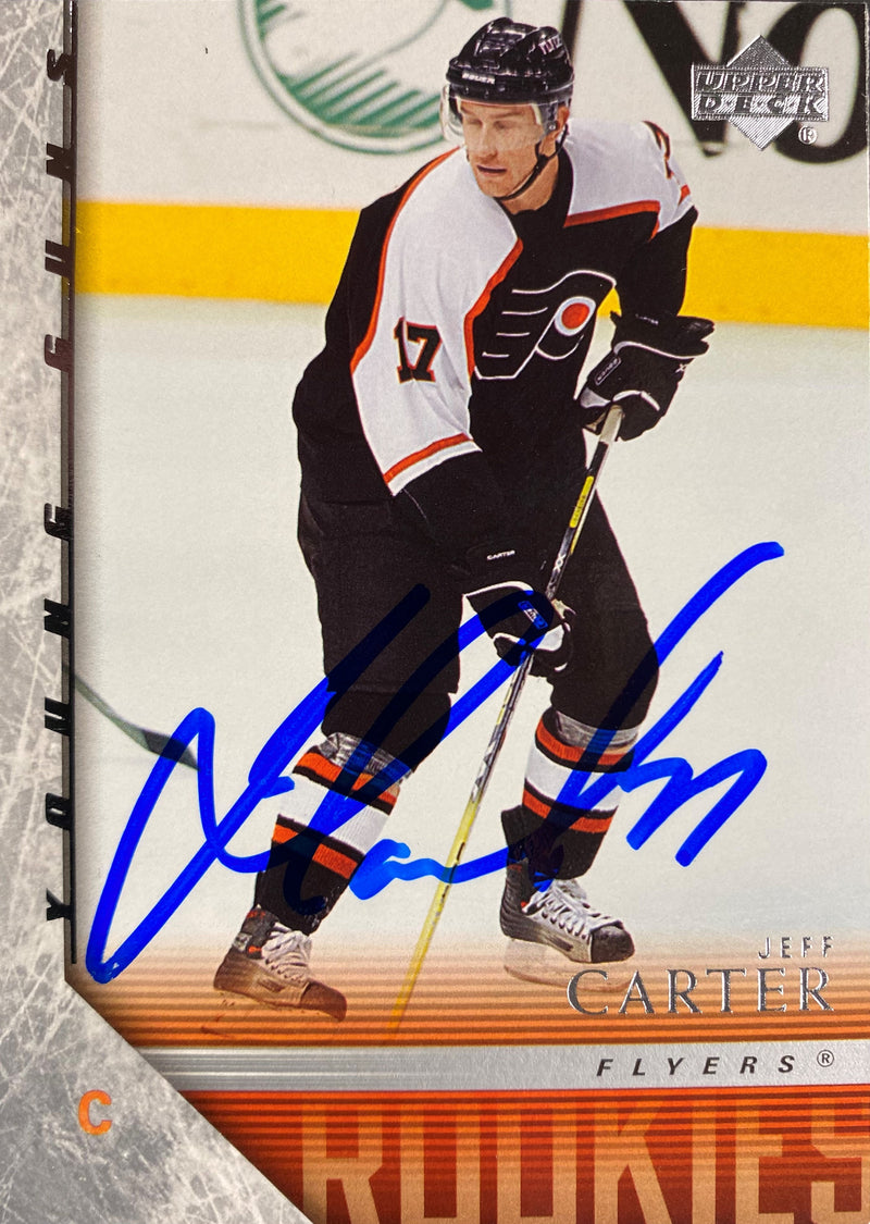 Jeff Carter Signed Upper Deck Young Guns Rookie Trading Card