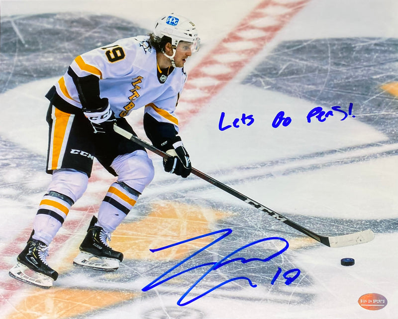 Jared McCann Signed, Inscribed "Let's Go Pens!" Pittsburgh Penguins 8x10 Photo
