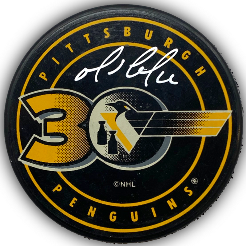Mario Lemieux Signed Pittsburgh Penguins 30th Anniversary Hockey Puck