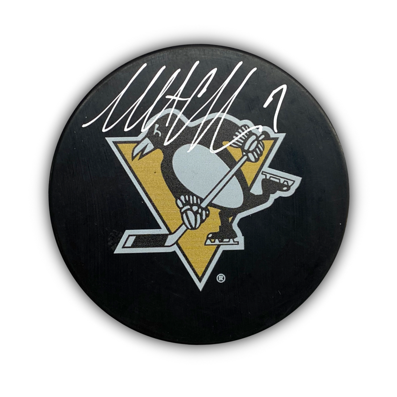 Matt Cullen Signed Pittsburgh Penguins Large Logo Hockey Puck