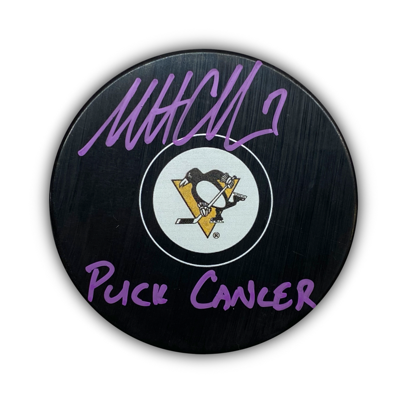 Matt Cullen Signed, Inscribed "Puck Cancer" Pittsburgh Penguins Hockey Puck