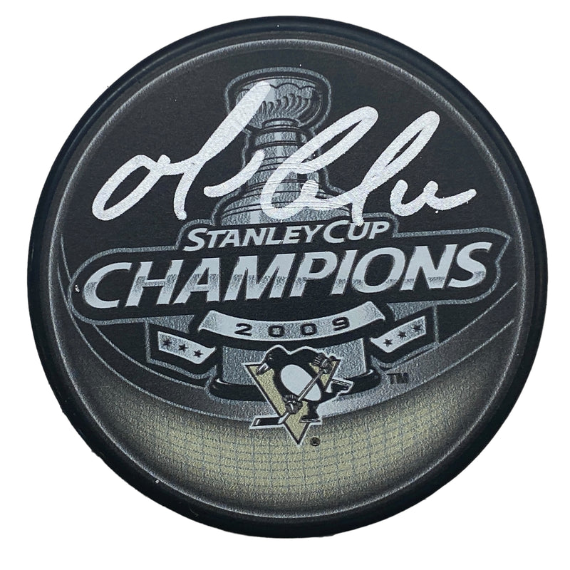 Mario Lemieux Signed Pittsburgh Penguins 2009 Stanley Cup Champions Hockey Puck