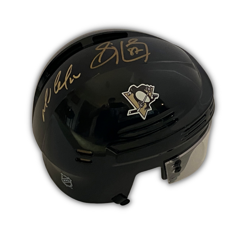 Mario Lemieux & Sidney Crosby Signed Pittsburgh Penguins Mini Helmet